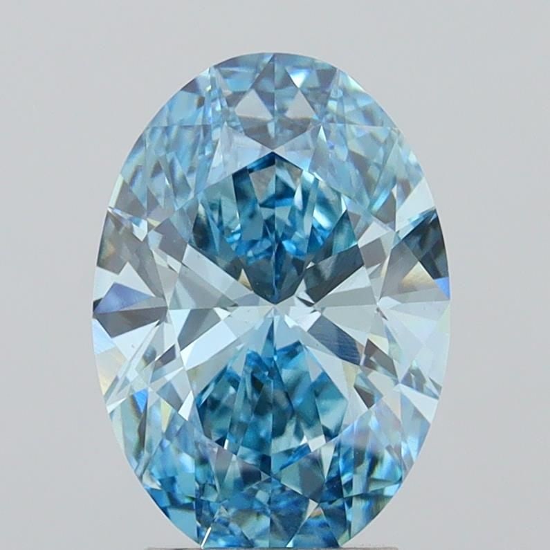 Loose Diamond - OVAL 3.08ct Fancy Vivid Blue VS1: Loose Diamond - OVAL 3.08ct Fancy Vivid Blue VS1 Source: This is a real non-mined Diamond that has been grown in a lab Shape: OVAL Carats: 3.08 Color: Fancy Vivid Blue Certification: IGI Video: