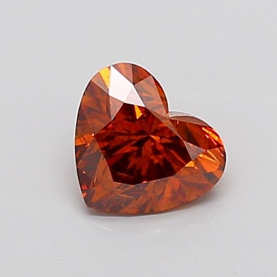 Loose Diamond - HEART 1.0ct Fancy Deep Orange I1: Loose Diamond - HEART 1.0ct Fancy Deep Orange I1 Source: This is a real non-mined Diamond that has been grown in a lab Shape: HEART Carats: 1.0 Color: Fancy Deep Orange Certification: IGI Video:
