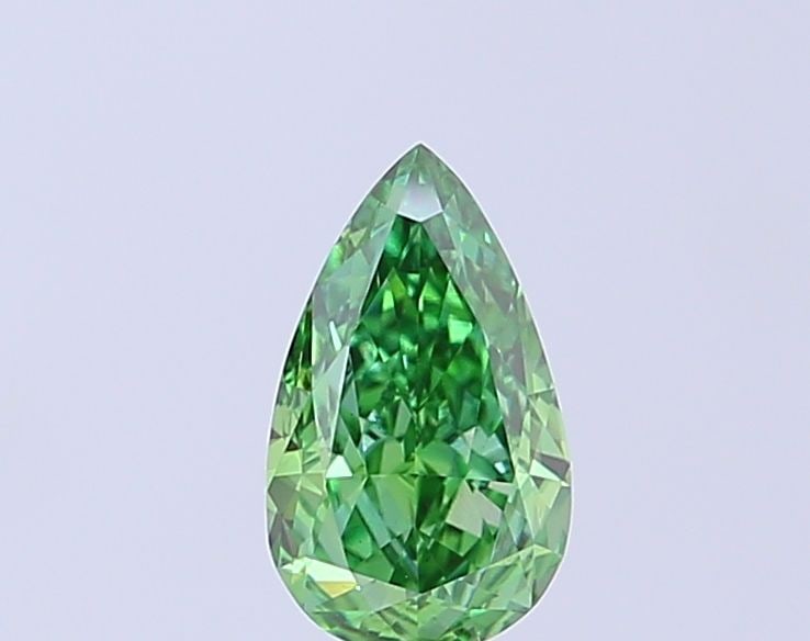 Loose Diamond - PEAR 1.0ct Fancy Vivid Green VS1: Loose Diamond - PEAR 1.0ct Fancy Vivid Green VS1 Source: This is a real non-mined Diamond that has been grown in a lab Shape: PEAR Carats: 1.0 Color: Fancy Vivid Green Certification: IGI Video: