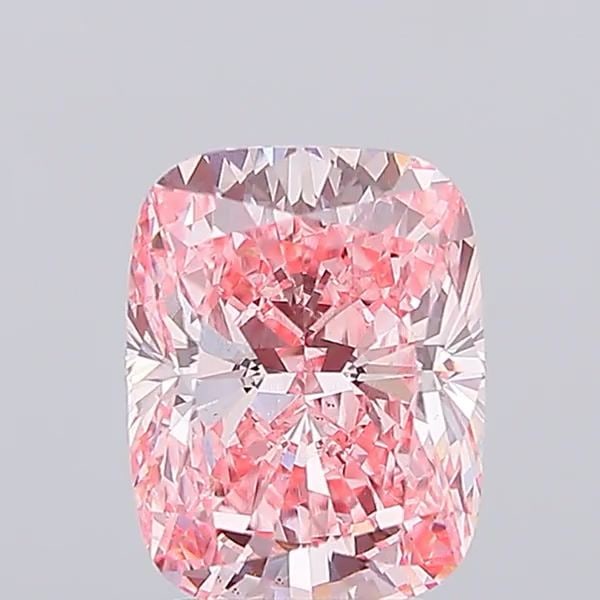 Loose Diamond - CUSHION MODIFIED 4.07ct Fancy Vivid Pink VS2: Loose Diamond - CUSHION MODIFIED 4.07ct Fancy Vivid Pink VS2 Source: This is a real non-mined Diamond that has been grown in a lab Shape: CUSHION MODIFIED Carats: 4.07 Color: Fancy Vivid Pink Certific