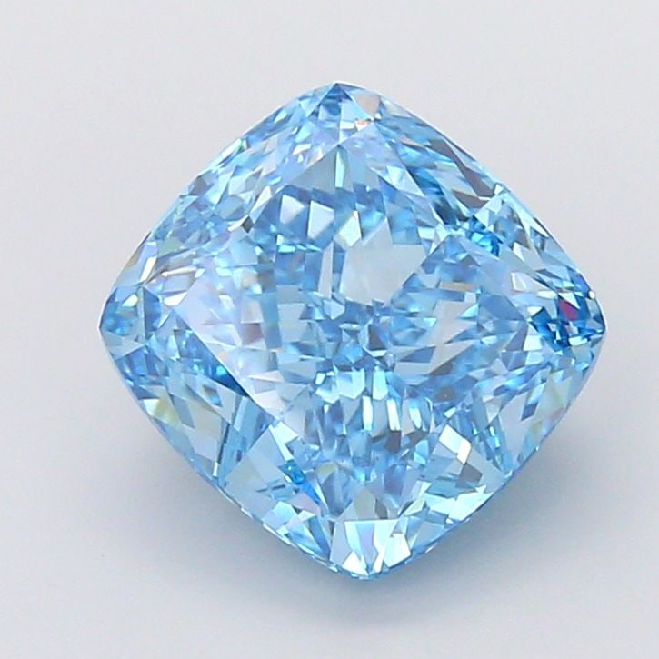 Loose Diamond - CUSHION MODIFIED 10.52ct Fancy Vivid Blue VVS2: Loose Diamond - CUSHION MODIFIED 10.52ct Fancy Vivid Blue VVS2 Source: This is a real non-mined Diamond that has been grown in a lab Shape: CUSHION MODIFIED Carats: 10.52 Color: Fancy Vivid Blue Certi