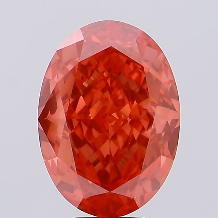 Loose Diamond - OVAL 10.65ct Fancy Vivid Red VS1: Loose Diamond - OVAL 10.65ct Fancy Vivid Red VS1 Source: This is a real non-mined Diamond that has been grown in a lab Shape: OVAL Carats: 10.65 Color: Fancy Vivid Red Certification: IGI Video: