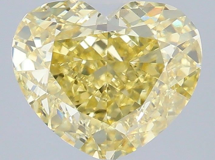 Loose Diamond - HEART 3.0ct Fancy Intense Yellow VS1: Loose Diamond - HEART 3.0ct Fancy Intense Yellow VS1 Source: This is a real non-mined Diamond that has been grown in a lab Shape: HEART Carats: 3.0 Color: Fancy Intense Yellow Certification: IGI Video