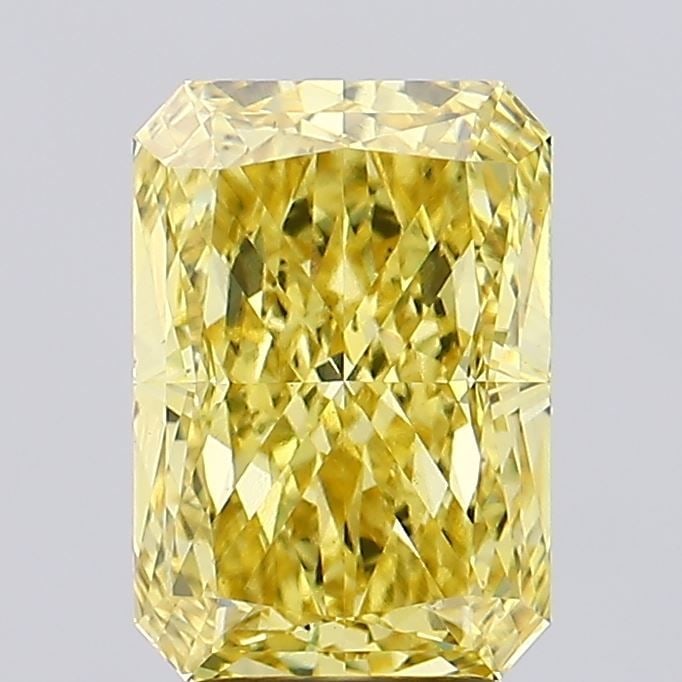 Loose Diamond - RADIANT 4.28ct Fancy Vivid Yellow VS1: Loose Diamond - RADIANT 4.28ct Fancy Vivid Yellow VS1 Source: This is a real non-mined Diamond that has been grown in a lab Shape: RADIANT Carats: 4.28 Color: Fancy Vivid Yellow Certification: IGI Vid