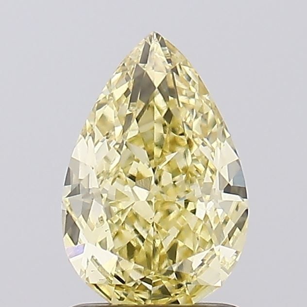 Loose Diamond - PEAR 1.56ct Fancy Intense Yellow VS1: Loose Diamond - PEAR 1.56ct Fancy Intense Yellow VS1 Source: This is a real non-mined Diamond that has been grown in a lab Shape: PEAR Carats: 1.56 Color: Fancy Intense Yellow Certification: IGI Video