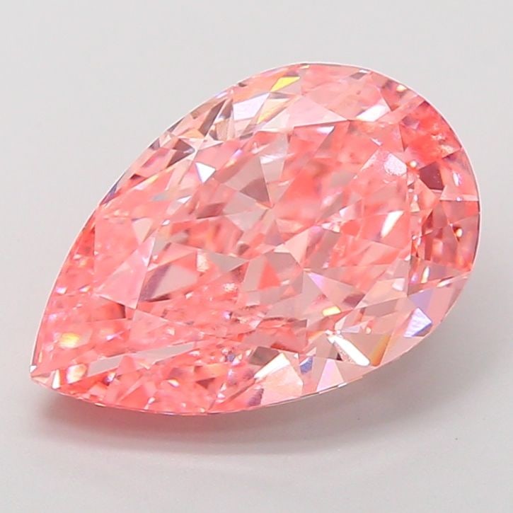 Loose Diamond - PEAR 5.01ct Fancy Vivid Pink VS1: Loose Diamond - PEAR 5.01ct Fancy Vivid Pink VS1 Source: This is a real non-mined Diamond that has been grown in a lab Shape: PEAR Carats: 5.01 Color: Fancy Vivid Pink Certification: IGI Video: