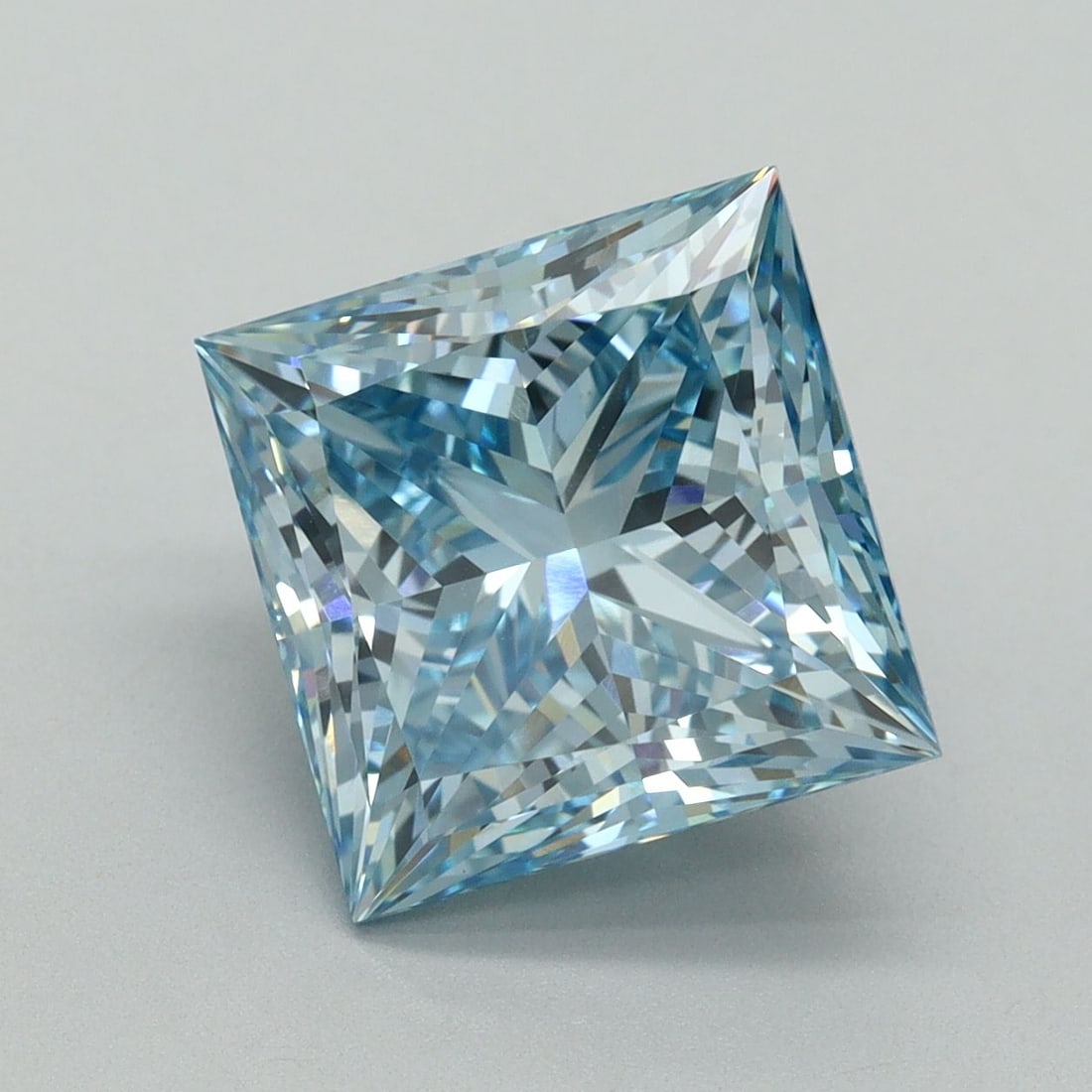 Loose Diamond - PRINCESS 5.07ct Fancy Vivid Blue VVS2 (1 of 1)