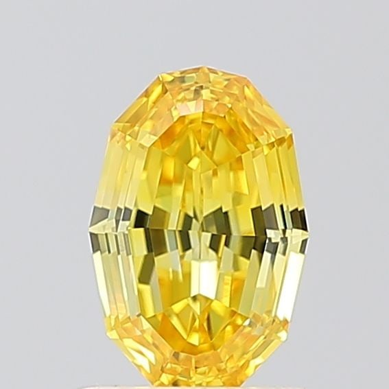Loose Diamond - OVAL 0.77ct Fancy Vivid Yellow VS2: Loose Diamond - OVAL 0.77ct Fancy Vivid Yellow VS2 Source: This is a real non-mined Diamond that has been grown in a lab Shape: OVAL Carats: 0.77 Color: Fancy Vivid Yellow Certification: IGI Video: