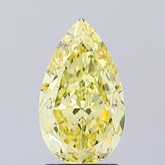 Loose Diamond - PEAR 2.08ct Fancy Intense Yellow VS1: Loose Diamond - PEAR 2.08ct Fancy Intense Yellow VS1 Source: This is a real non-mined Diamond that has been grown in a lab Shape: PEAR Carats: 2.08 Color: Fancy Intense Yellow Certification: IGI Video