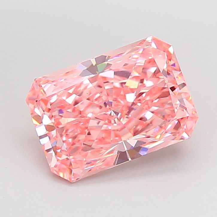 Loose Diamond - RADIANT 4.04ct Fancy Vivid Pink VS1: Loose Diamond - RADIANT 4.04ct Fancy Vivid Pink VS1 Source: This is a real non-mined Diamond that has been grown in a lab Shape: RADIANT Carats: 4.04 Color: Fancy Vivid Pink Certification: IGI Video: