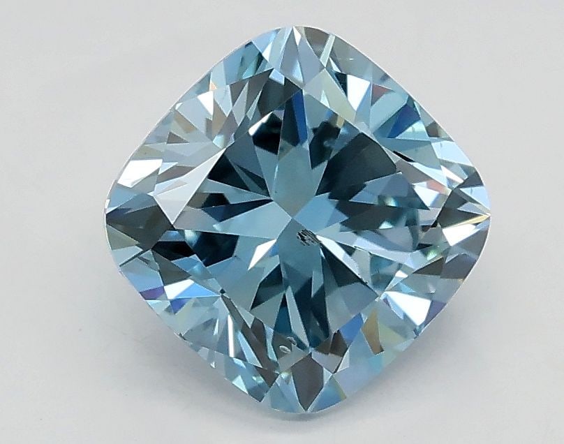 Loose Diamond - CUSHION BRILLIANT 1.5ct Fancy Intense Blue SI1: Loose Diamond - CUSHION BRILLIANT 1.5ct Fancy Intense Blue SI1 Source: This is a real non-mined Diamond that has been grown in a lab Shape: CUSHION BRILLIANT Carats: 1.5 Color: Fancy Intense Blue Cert