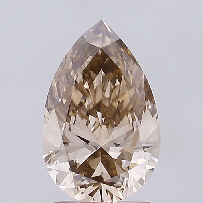 Loose Diamond - PEAR 1.49ct Fancy Brown VS1: Loose Diamond - PEAR 1.49ct Fancy Brown VS1 Source: This is a real non-mined Diamond that has been grown in a lab Shape: PEAR Carats: 1.49 Color: Fancy Brown Certification: IGI Video: