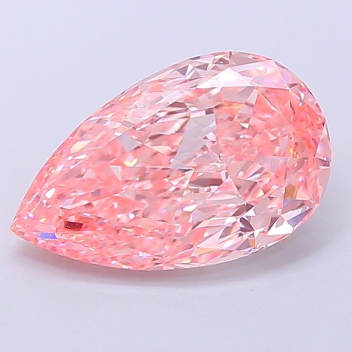 Loose Diamond - PEAR 3.61ct Fancy Vivid Pink VS1: Loose Diamond - PEAR 3.61ct Fancy Vivid Pink VS1 Source: This is a real non-mined Diamond that has been grown in a lab Shape: PEAR Carats: 3.61 Color: Fancy Vivid Pink Certification: IGI Video:
