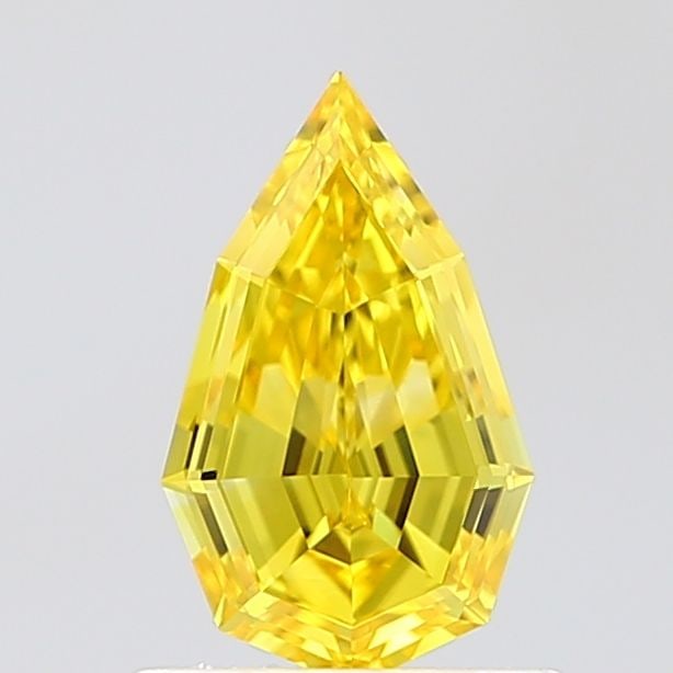 Loose Diamond - PEAR 0.73ct Fancy Vivid Yellow VVS2: Loose Diamond - PEAR 0.73ct Fancy Vivid Yellow VVS2 Source: This is a real non-mined Diamond that has been grown in a lab Shape: PEAR Carats: 0.73 Color: Fancy Vivid Yellow Certification: IGI Video: