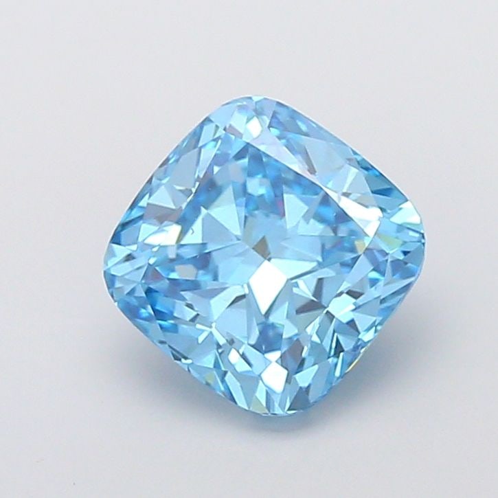 Loose Diamond - CUSHION MODIFIED 4.02ct Fancy Vivid Blue VS2: Loose Diamond - CUSHION MODIFIED 4.02ct Fancy Vivid Blue VS2 Source: This is a real non-mined Diamond that has been grown in a lab Shape: CUSHION MODIFIED Carats: 4.02 Color: Fancy Vivid Blue Certific