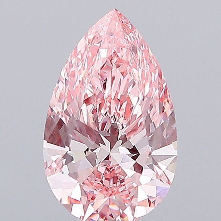 Loose Diamond - PEAR 2.59ct Fancy Vivid Pink VVS2: Loose Diamond - PEAR 2.59ct Fancy Vivid Pink VVS2 Source: This is a real non-mined Diamond that has been grown in a lab Shape: PEAR Carats: 2.59 Color: Fancy Vivid Pink Certification: IGI Video: