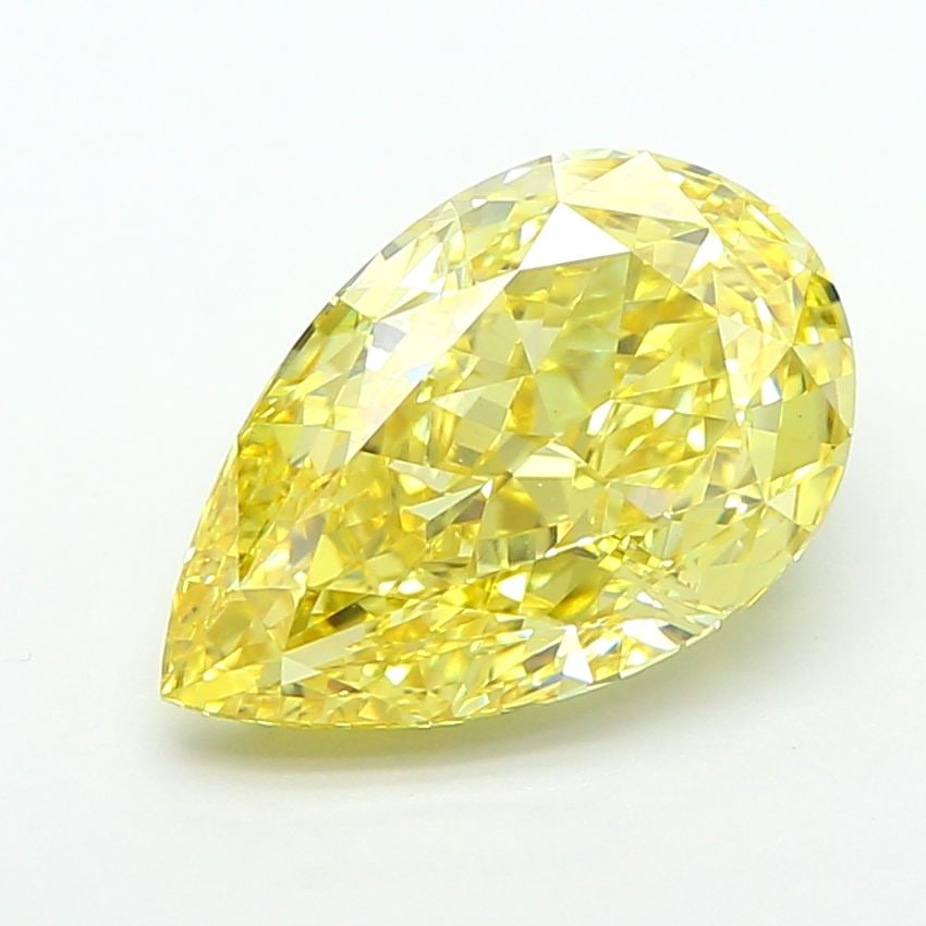 Loose Diamond - PEAR 3.53ct Fancy Intense Yellow VVS2: Loose Diamond - PEAR 3.53ct Fancy Intense Yellow VVS2 Source: This is a real non-mined Diamond that has been grown in a lab Shape: PEAR Carats: 3.53 Color: Fancy Intense Yellow Certification: IGI Vide