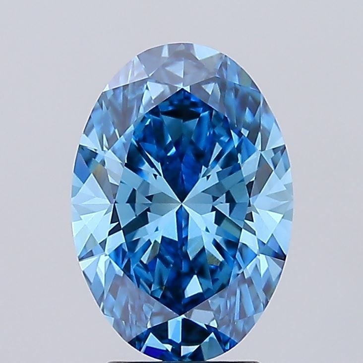 Loose Diamond - OVAL 2.93ct Fancy Vivid Blue VS1: Loose Diamond - OVAL 2.93ct Fancy Vivid Blue VS1 Source: This is a real non-mined Diamond that has been grown in a lab Shape: OVAL Carats: 2.93 Color: Fancy Vivid Blue Certification: IGI Video: