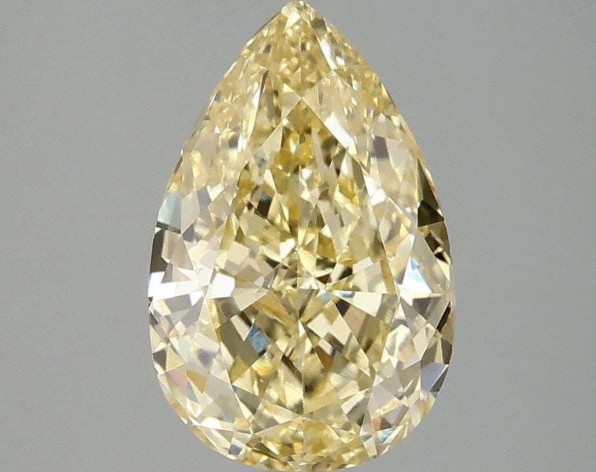 Loose Diamond - PEAR 2.1ct Fancy Intense Yellow VS1: Loose Diamond - PEAR 2.1ct Fancy Intense Yellow VS1 Source: This is a real non-mined Diamond that has been grown in a lab Shape: PEAR Carats: 2.1 Color: Fancy Intense Yellow Certification: IGI Video:
