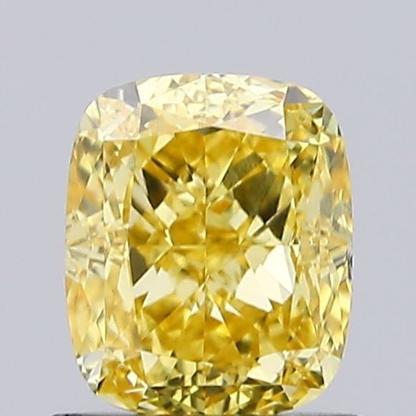Loose Diamond - CUSHION MODIFIED 1.02ct Fancy Vivid Yellow VS2: Loose Diamond - CUSHION MODIFIED 1.02ct Fancy Vivid Yellow VS2 Source: This is a real non-mined Diamond that has been grown in a lab Shape: CUSHION MODIFIED Carats: 1.02 Color: Fancy Vivid Yellow Cert