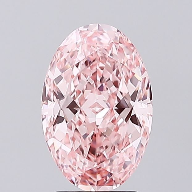 Loose Diamond - OVAL 2.62ct Fancy Vivid Pink VS1: Loose Diamond - OVAL 2.62ct Fancy Vivid Pink VS1 Source: This is a real non-mined Diamond that has been grown in a lab Shape: OVAL Carats: 2.62 Color: Fancy Vivid Pink Certification: IGI Video:
