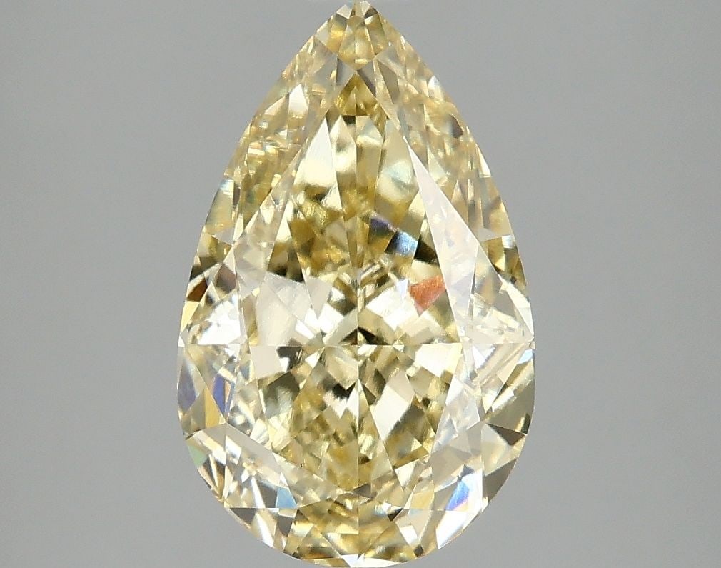 Loose Diamond - PEAR 3.08ct Fancy Intense Yellow VS1: Loose Diamond - PEAR 3.08ct Fancy Intense Yellow VS1 Source: This is a real non-mined Diamond that has been grown in a lab Shape: PEAR Carats: 3.08 Color: Fancy Intense Yellow Certification: IGI Video