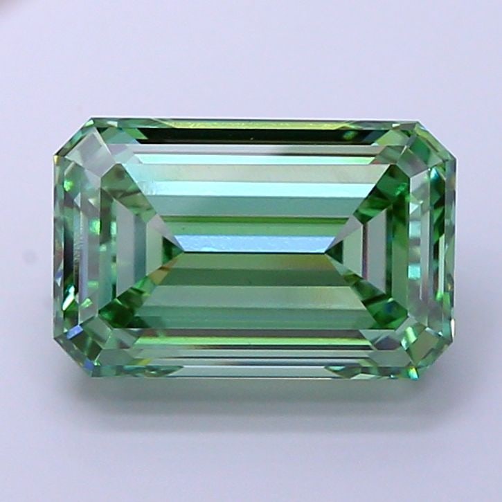Loose Diamond - EMERALD 10.54ct Fancy Vivid Green VVS2: Loose Diamond - EMERALD 10.54ct Fancy Vivid Green VVS2 Source: This is a real non-mined Diamond that has been grown in a lab Shape: EMERALD Carats: 10.54 Color: Fancy Vivid Green Certification: IGI Vi