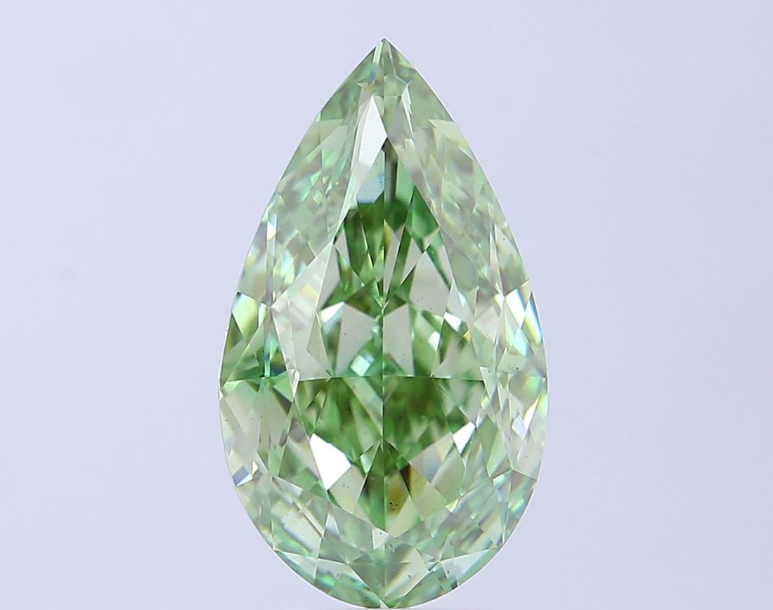 Loose Diamond - PEAR 7.03ct Fancy Vivid Green VS2: Loose Diamond - PEAR 7.03ct Fancy Vivid Green VS2 Source: This is a real non-mined Diamond that has been grown in a lab Shape: PEAR Carats: 7.03 Color: Fancy Vivid Green Certification: IGI Video: