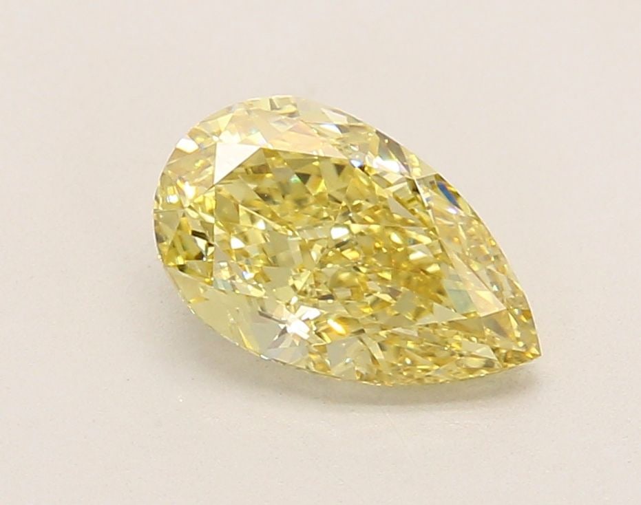 Loose Diamond - PEAR 1.53ct Fancy Intense Yellow VVS2: Loose Diamond - PEAR 1.53ct Fancy Intense Yellow VVS2 Source: This is a real non-mined Diamond that has been grown in a lab Shape: PEAR Carats: 1.53 Color: Fancy Intense Yellow Certification: IGI Vide