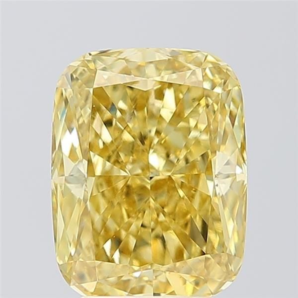 Loose Diamond - CUSHION MODIFIED 4.26ct Fancy Intense Yellow VS1: Loose Diamond - CUSHION MODIFIED 4.26ct Fancy Intense Yellow VS1 Source: This is a real non-mined Diamond that has been grown in a lab Shape: CUSHION MODIFIED Carats: 4.26 Color: Fancy Intense Yellow 