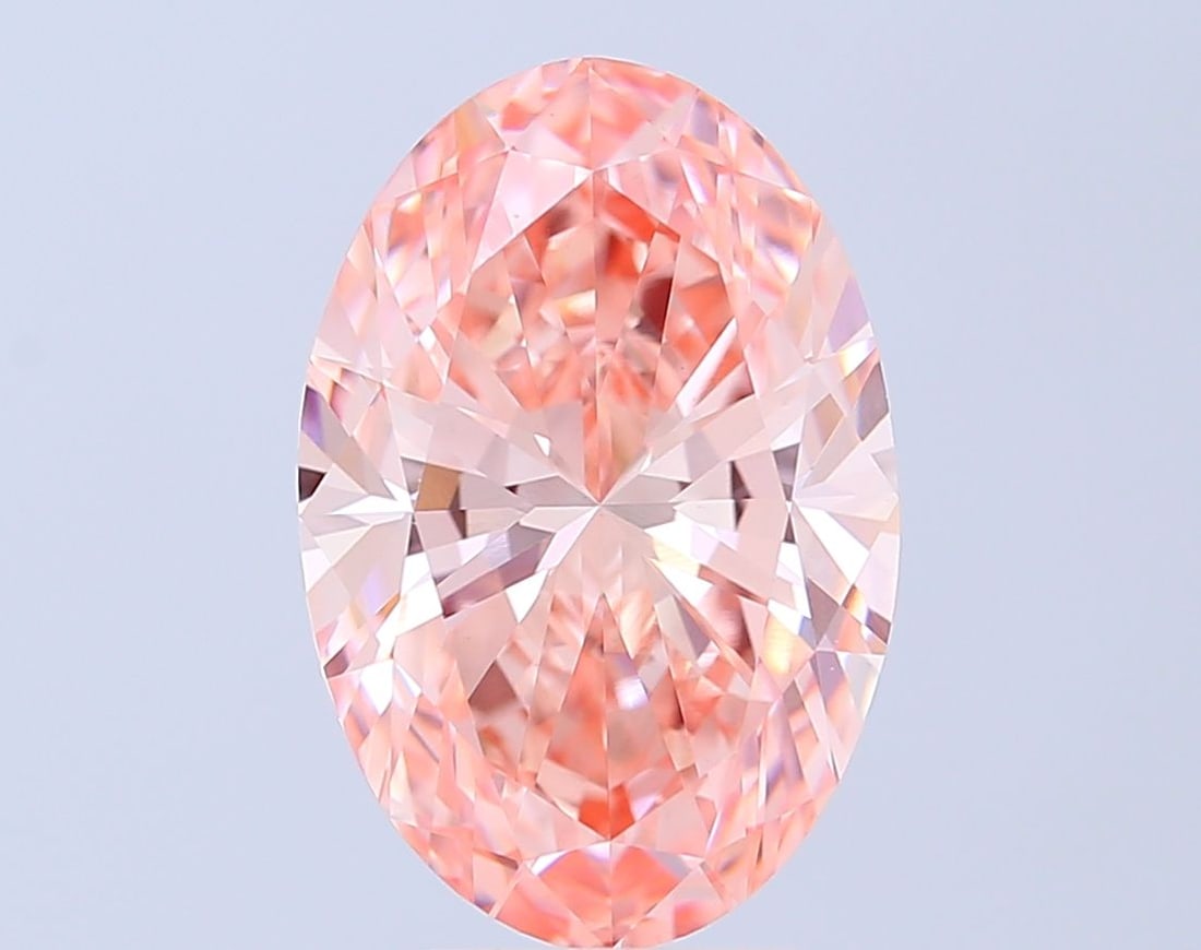 Loose Diamond - OVAL 6.0ct Fancy Vivid Pink VVS2: Loose Diamond - OVAL 6.0ct Fancy Vivid Pink VVS2 Source: This is a real non-mined Diamond that has been grown in a lab Shape: OVAL Carats: 6.0 Color: Fancy Vivid Pink Certification: IGI Video:
