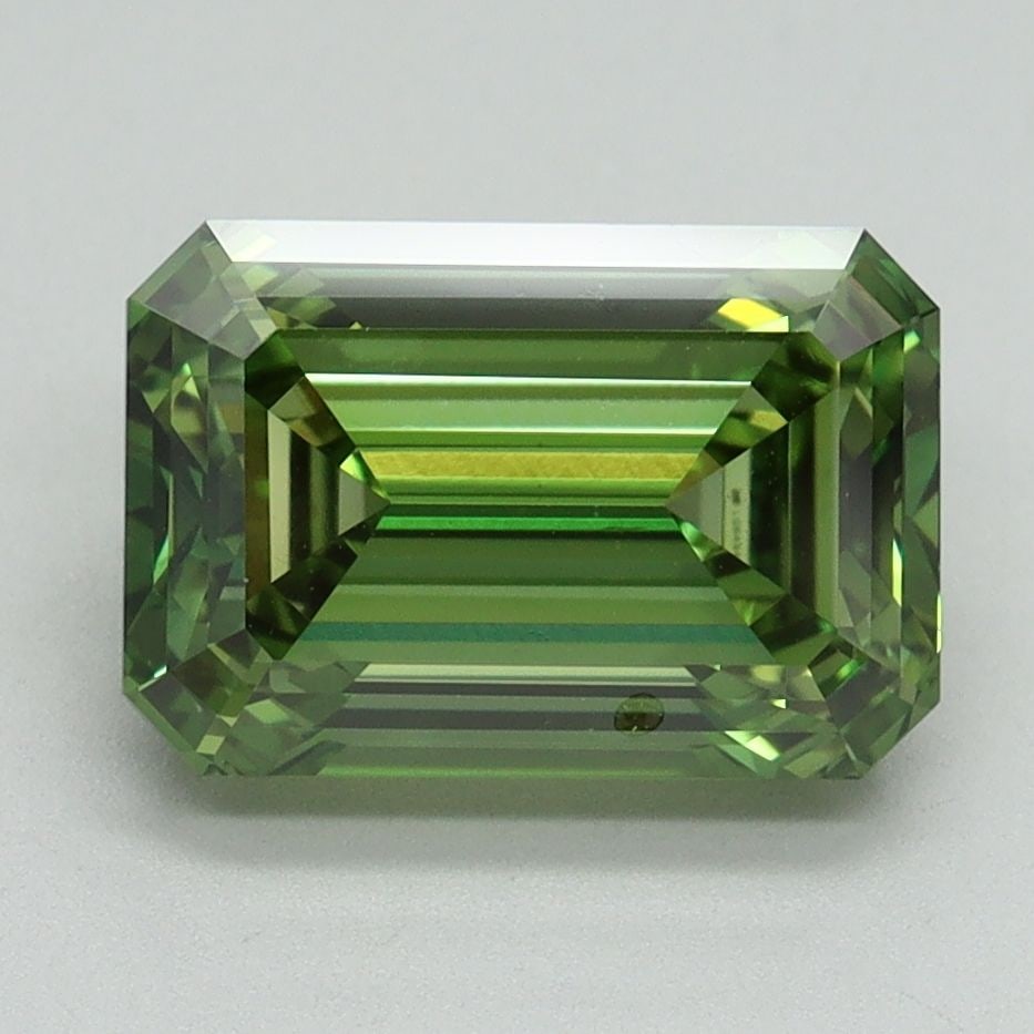 Loose Diamond - EMERALD 3.15ct Fancy Vivid Green VS1 (1 of 1)