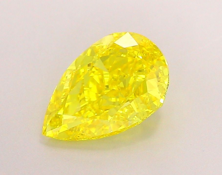 Loose Diamond - PEAR 2.04ct Fancy Vivid Yellow VS1: Loose Diamond - PEAR 2.04ct Fancy Vivid Yellow VS1 Source: This is a real non-mined Diamond that has been grown in a lab Shape: PEAR Carats: 2.04 Color: Fancy Vivid Yellow Certification: IGI Video: