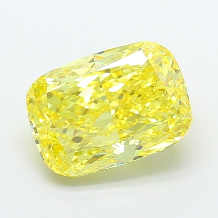 Loose Diamond - CUSHION MODIFIED 5.06ct Fancy Vivid Yellow VS2: Loose Diamond - CUSHION MODIFIED 5.06ct Fancy Vivid Yellow VS2 Source: This is a real non-mined Diamond that has been grown in a lab Shape: CUSHION MODIFIED Carats: 5.06 Color: Fancy Vivid Yellow Cert