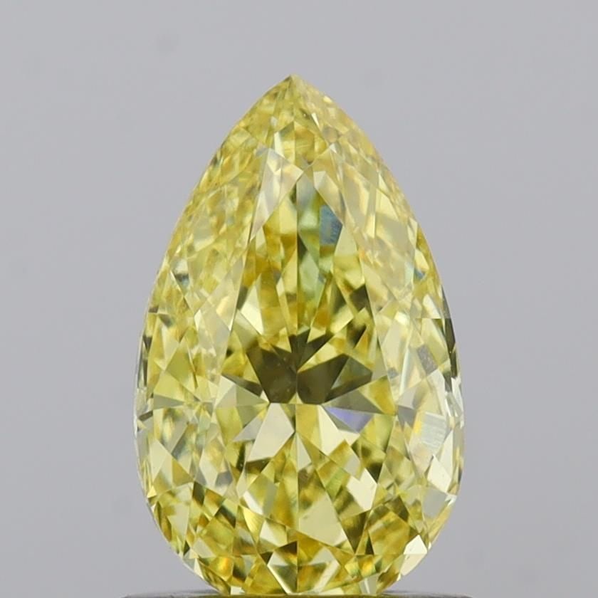Loose Diamond - PEAR 0.93ct Fancy Intense Yellow VS1: Loose Diamond - PEAR 0.93ct Fancy Intense Yellow VS1 Source: This is a real non-mined Diamond that has been grown in a lab Shape: PEAR Carats: 0.93 Color: Fancy Intense Yellow Certification: IGI Video