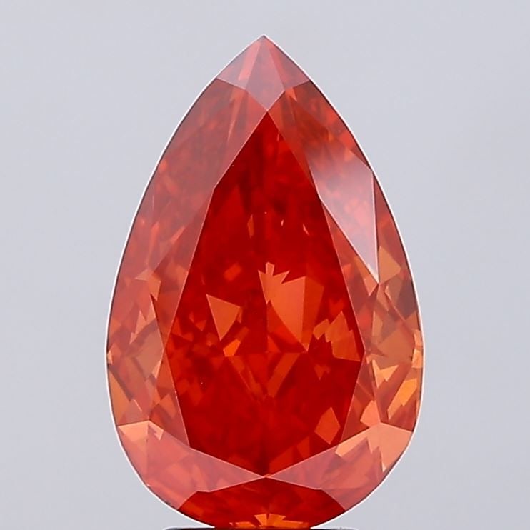 Loose Diamond - PEAR 5.05ct Fancy Vivid Red VS1: Loose Diamond - PEAR 5.05ct Fancy Vivid Red VS1 Source: This is a real non-mined Diamond that has been grown in a lab Shape: PEAR Carats: 5.05 Color: Fancy Vivid Red Certification: NONE Video: