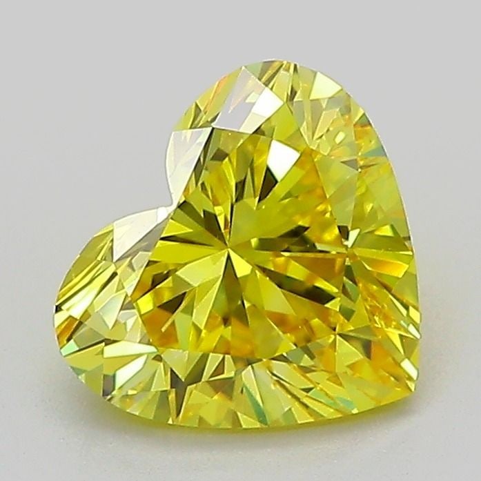 Loose Diamond - HEART 1.51ct Fancy Vivid Yellow VVS2: Loose Diamond - HEART 1.51ct Fancy Vivid Yellow VVS2 Source: This is a real non-mined Diamond that has been grown in a lab Shape: HEART Carats: 1.51 Color: Fancy Vivid Yellow Certification: IGI Video: