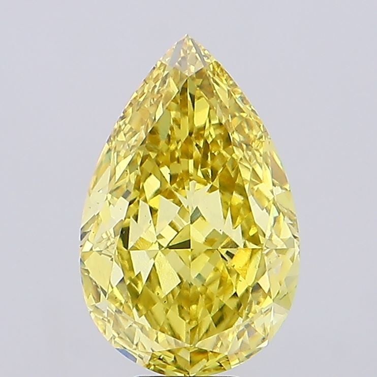Loose Diamond - PEAR 10.03ct Fancy Intense Yellow VS2: Loose Diamond - PEAR 10.03ct Fancy Intense Yellow VS2 Source: This is a real non-mined Diamond that has been grown in a lab Shape: PEAR Carats: 10.03 Color: Fancy Intense Yellow Certification: IGI The