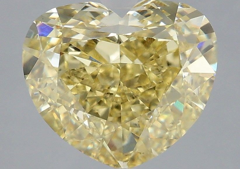 Loose Diamond - HEART 4.02ct Fancy Intense Yellow VS1: Loose Diamond - HEART 4.02ct Fancy Intense Yellow VS1 Source: This is a real non-mined Diamond that has been grown in a lab Shape: HEART Carats: 4.02 Color: Fancy Intense Yellow Certification: IGI Vid