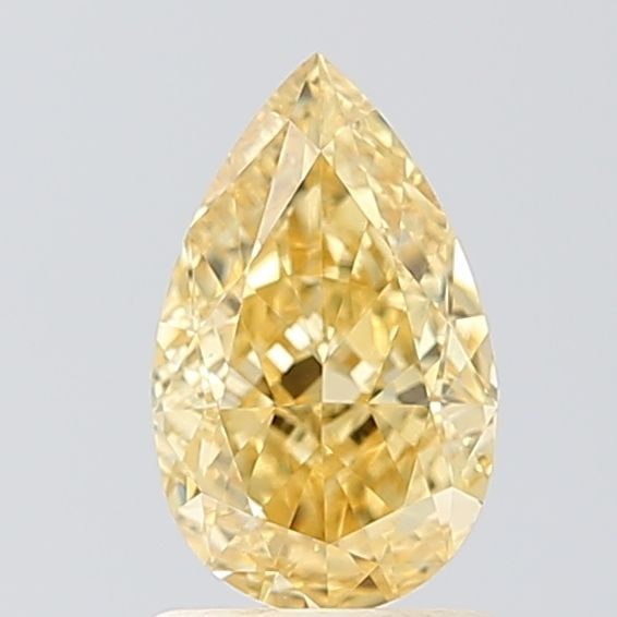 Loose Diamond - PEAR 1.32ct Fancy Intense Yellow VVS2: Loose Diamond - PEAR 1.32ct Fancy Intense Yellow VVS2 Source: This is a real non-mined Diamond that has been grown in a lab Shape: PEAR Carats: 1.32 Color: Fancy Intense Yellow Certification: IGI Vide