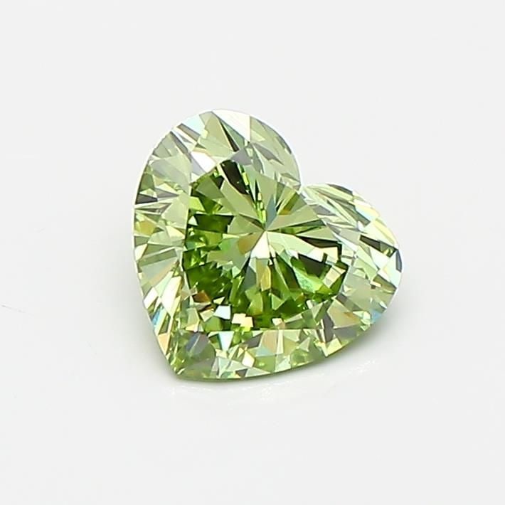 Loose Diamond - HEART 0.62ct Fancy Vivid Green VS1: Loose Diamond - HEART 0.62ct Fancy Vivid Green VS1 Source: This is a real non-mined Diamond that has been grown in a lab Shape: HEART Carats: 0.62 Color: Fancy Vivid Green Certification: IGI Video: