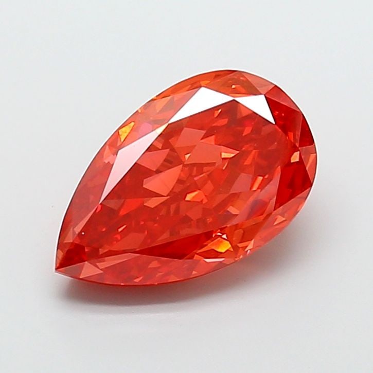 Loose Diamond - PEAR 7.08ct Fancy Vivid Red VS2: Loose Diamond - PEAR 7.08ct Fancy Vivid Red VS2 Source: This is a real non-mined Diamond that has been grown in a lab Shape: PEAR Carats: 7.08 Color: Fancy Vivid Red Certification: IGI Video: