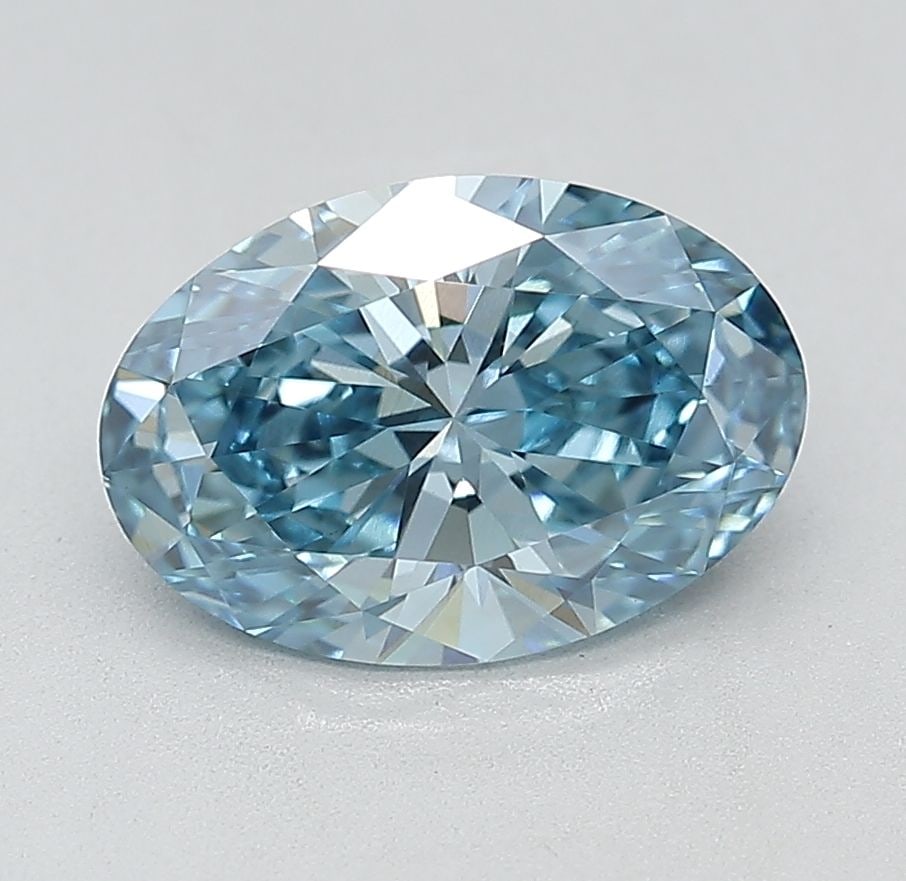 Loose Diamond - OVAL 2.03ct Fancy Vivid Blue VVS2: Loose Diamond - OVAL 2.03ct Fancy Vivid Blue VVS2 Source: This is a real non-mined Diamond that has been grown in a lab Shape: OVAL Carats: 2.03 Color: Fancy Vivid Blue Certification: IGI Video:
