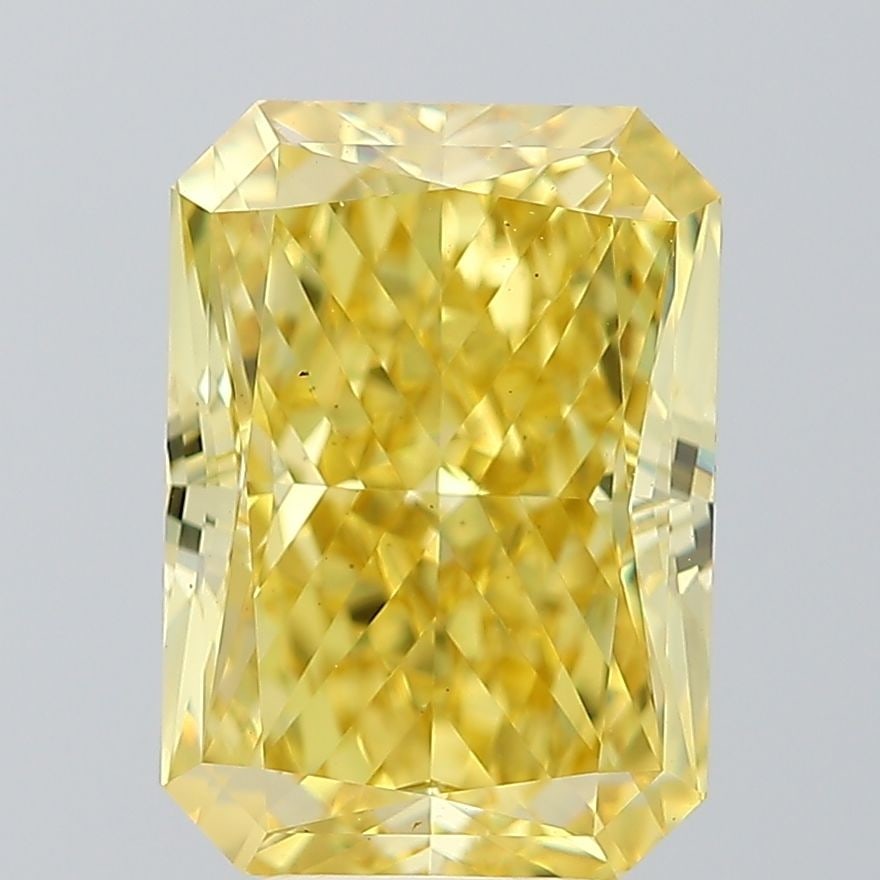 Loose Diamond - RADIANT 5.82ct Fancy Vivid Yellow VS2: Loose Diamond - RADIANT 5.82ct Fancy Vivid Yellow VS2 Source: This is a real non-mined Diamond that has been grown in a lab Shape: RADIANT Carats: 5.82 Color: Fancy Vivid Yellow Certification: IGI The