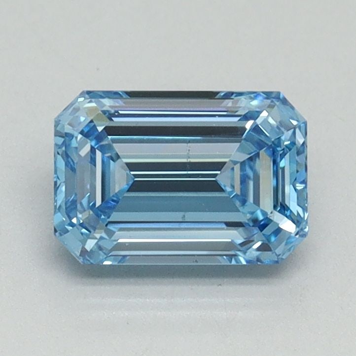 Loose Diamond - EMERALD 1.0ct Fancy Vivid Blue VS2: Loose Diamond - EMERALD 1.0ct Fancy Vivid Blue VS2 Source: This is a real non-mined Diamond that has been grown in a lab Shape: EMERALD Carats: 1.0 Color: Fancy Vivid Blue Certification: IGI Video: