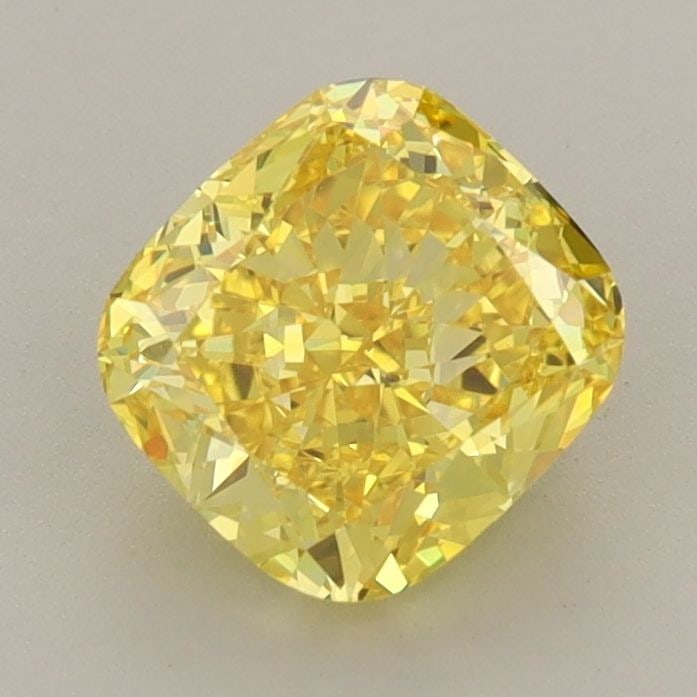 Loose Diamond - CUSHION MODIFIED 1.55ct Fancy Vivid Yellow VS1: Loose Diamond - CUSHION MODIFIED 1.55ct Fancy Vivid Yellow VS1 Source: This is a real non-mined Diamond that has been grown in a lab Shape: CUSHION MODIFIED Carats: 1.55 Color: Fancy Vivid Yellow Cert