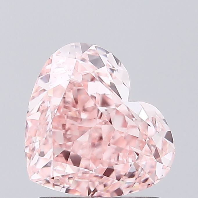 Loose Diamond - HEART 1.52ct Fancy Vivid Pink VS2: Loose Diamond - HEART 1.52ct Fancy Vivid Pink VS2 Source: This is a real non-mined Diamond that has been grown in a lab Shape: HEART Carats: 1.52 Color: Fancy Vivid Pink Certification: IGI Video: