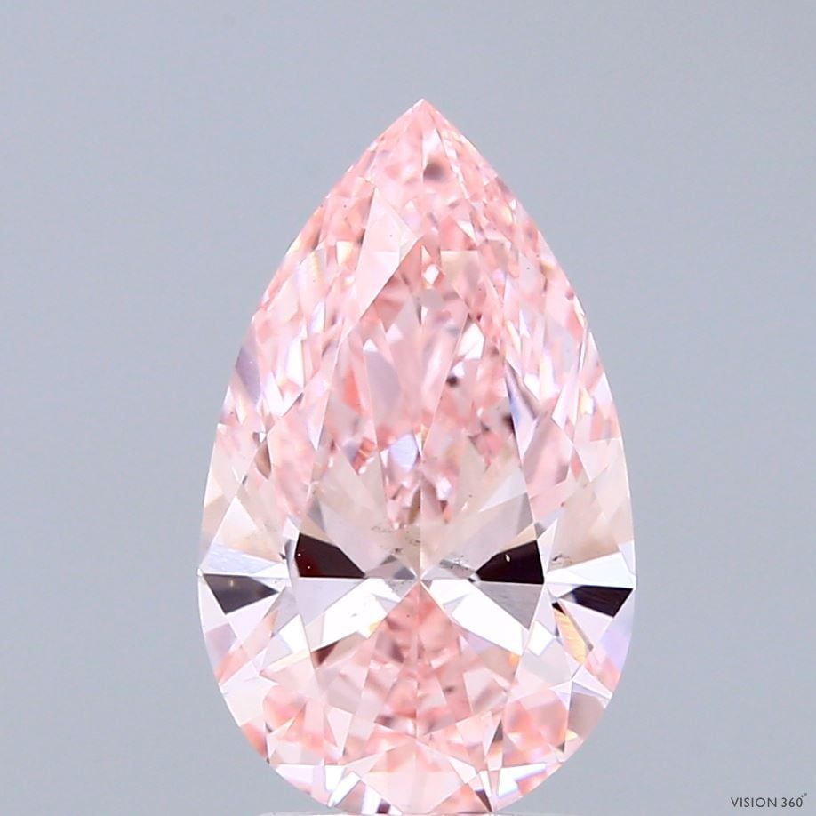 Loose Diamond - PEAR 2.51ct Fancy Vivid Pink VS2: Loose Diamond - PEAR 2.51ct Fancy Vivid Pink VS2 Source: This is a real non-mined Diamond that has been grown in a lab Shape: PEAR Carats: 2.51 Color: Fancy Vivid Pink Certification: IGI Video: