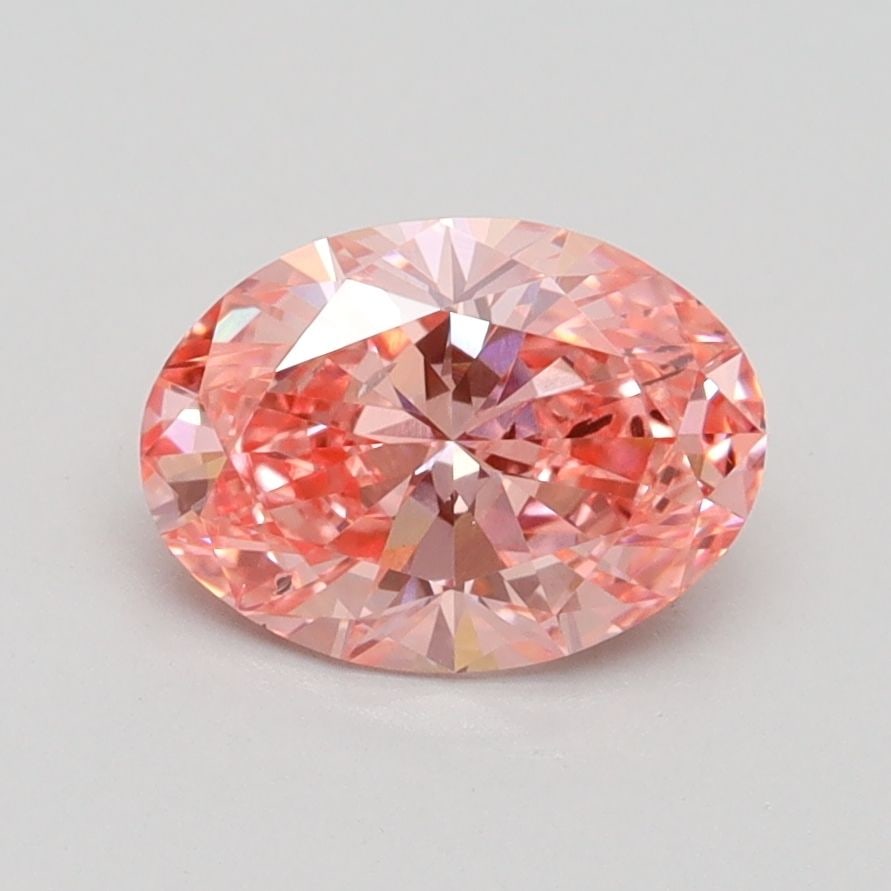 Loose Diamond - OVAL 1.23ct Fancy Vivid Pink SI1: Loose Diamond - OVAL 1.23ct Fancy Vivid Pink SI1 Source: This is a real non-mined Diamond that has been grown in a lab Shape: OVAL Carats: 1.23 Color: Fancy Vivid Pink Certification: IGI Video: