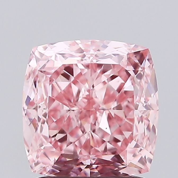 Loose Diamond - CUSHION MODIFIED 1.61ct Fancy Vivid Pink VS1: Loose Diamond - CUSHION MODIFIED 1.61ct Fancy Vivid Pink VS1 Source: This is a real non-mined Diamond that has been grown in a lab Shape: CUSHION MODIFIED Carats: 1.61 Color: Fancy Vivid Pink Certific